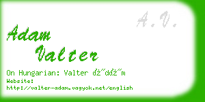 adam valter business card